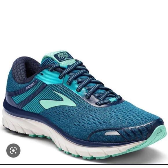Brooks Green and White Athletic Shoes with Cushioned Support - Picture 3 of 11